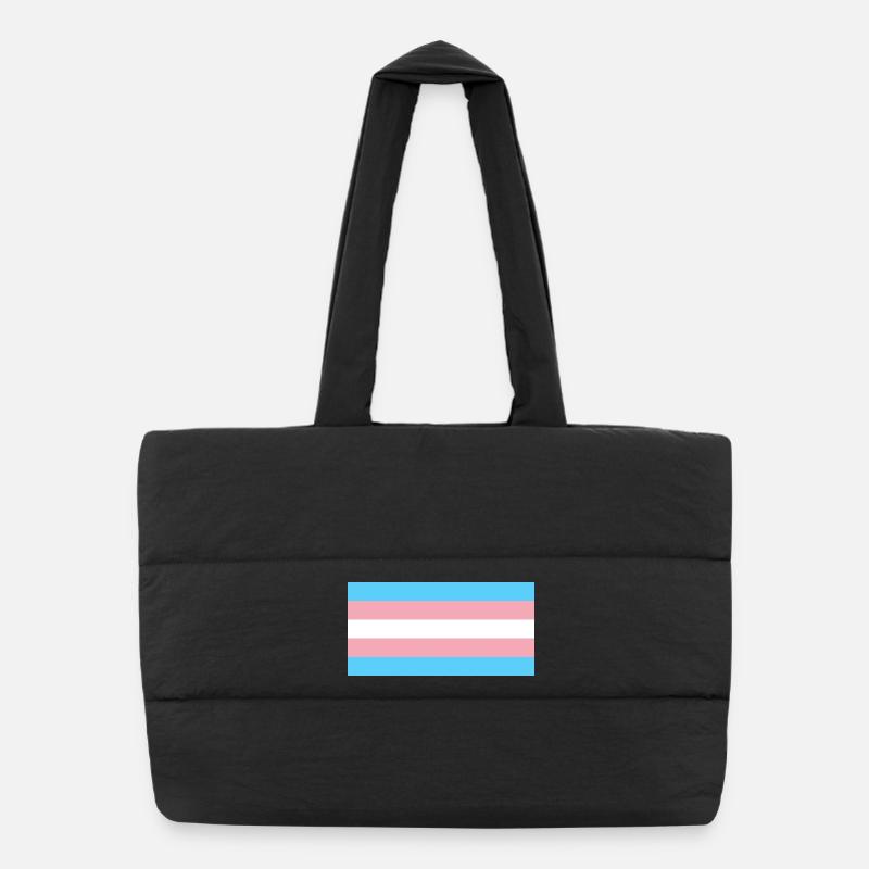 Transgender Pride Flag Puffer-Einkaufstasche