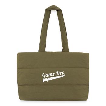 Game Developer - Puffer Shopping Bag - safari green - Front