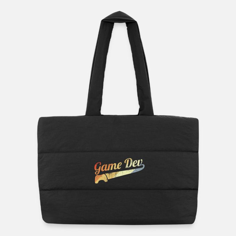 Vintage Game Developer Puffer Shopping Bag