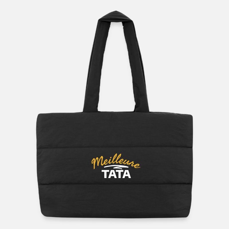 Paternate Expression Design TATA Mother Puffer Shopping Bag