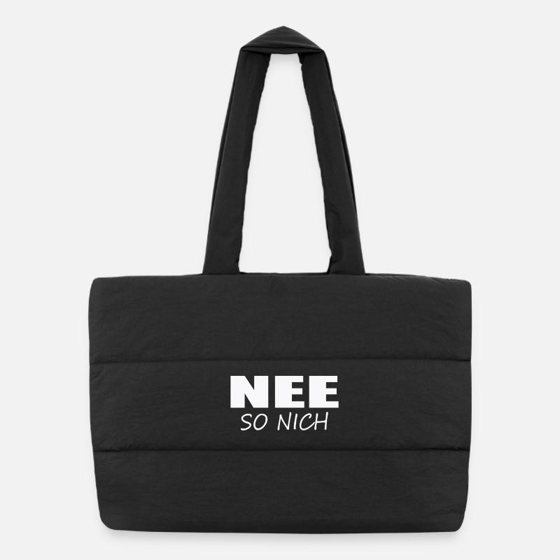 NON, PAS COMME ÇA - Sac shopping matelassé - noir