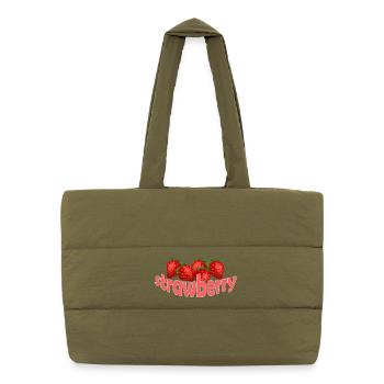 STRAWBERRY - Puffer-Einkaufstasche - safari Green - Vorne