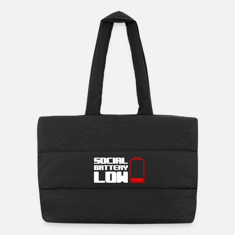 Geek Low Social Batterie Puffer-Einkaufstasche
