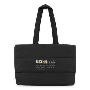 Sweat à capuche cyclable – 404 : Aucun watts détecté - Sac shopping matelassé - noir - Devant