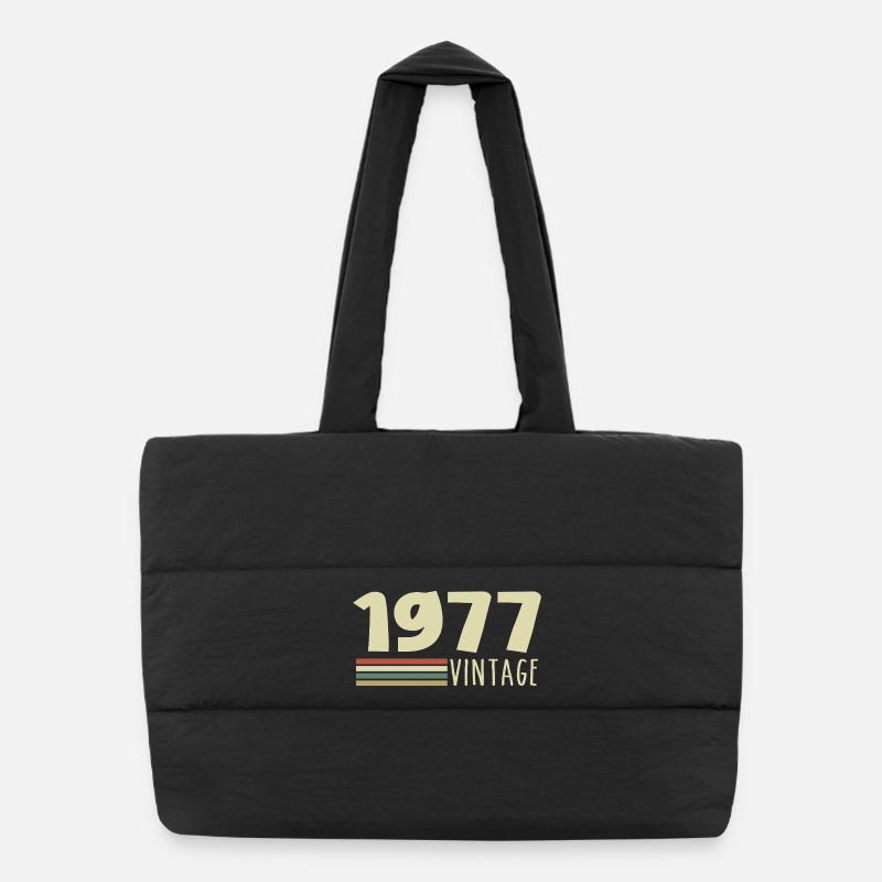 1977-Anniversaire-1977-retro-1977 Sac shopping matelassé