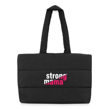Starkes Mama-Hemd - Puffer-Einkaufstasche - Schwarz - Vorne