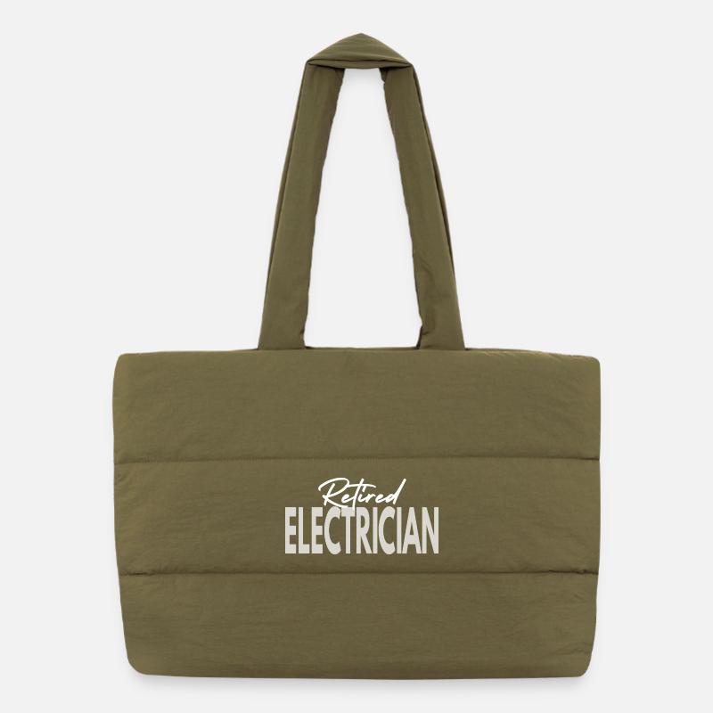 retired electrician Puffer Shopping Bag