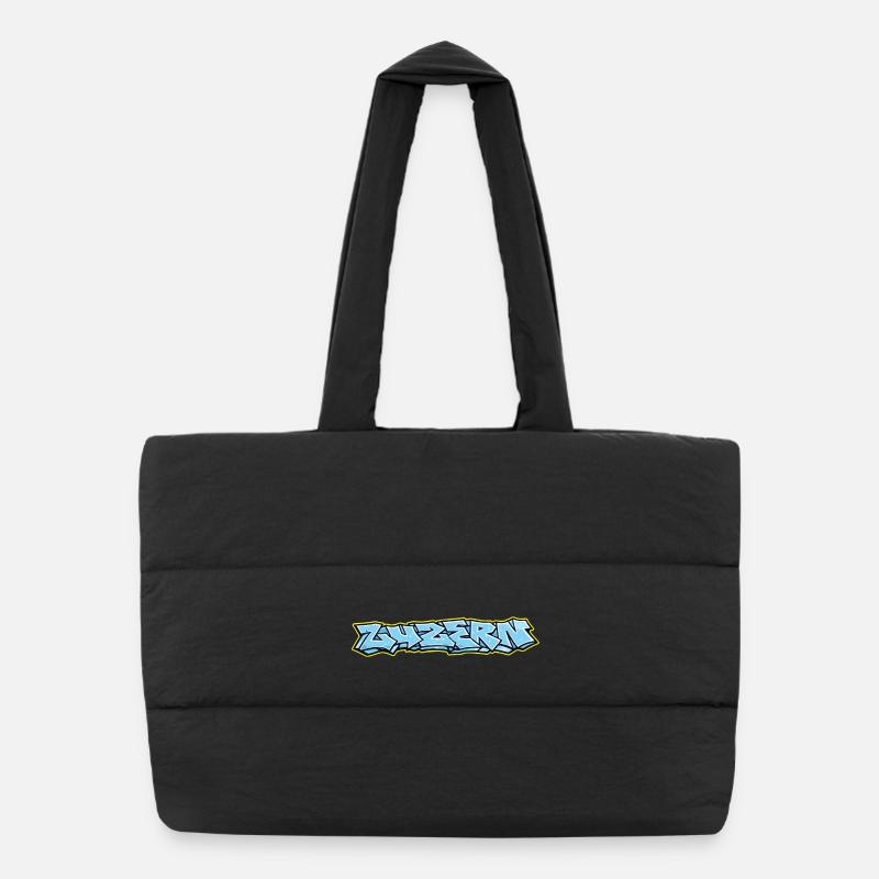 Lucerne Graffiti Puffer-Einkaufstasche