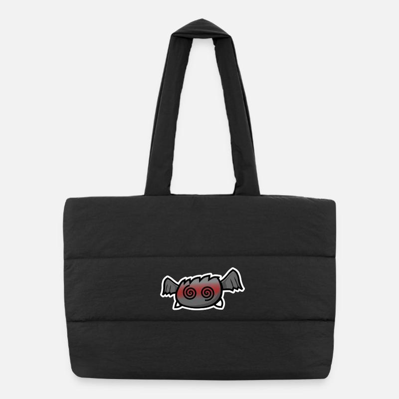 Fainted bat - Puffer Shopping Bag - black