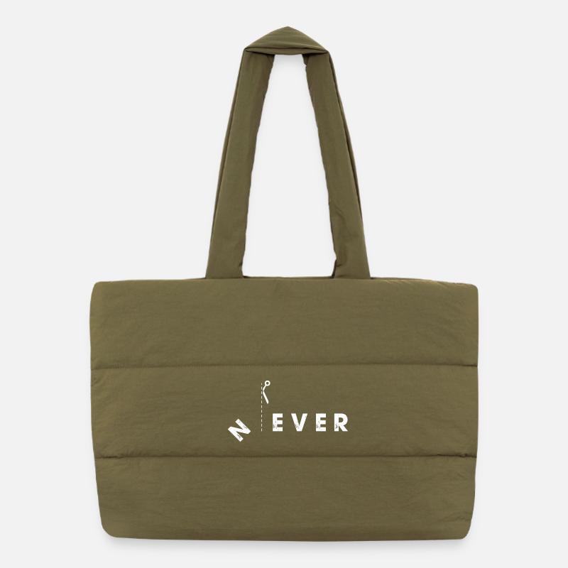 Never Cut Boundaries Scissors Design Puffer Shopping Bag
