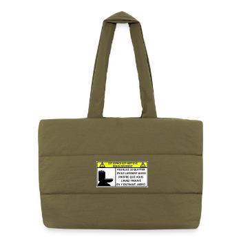 Space - Puffer Shopping Bag - safari green - Front