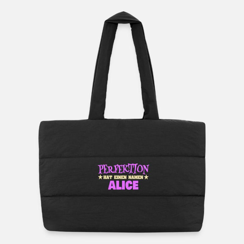 Prénom Alice Sac shopping matelassé