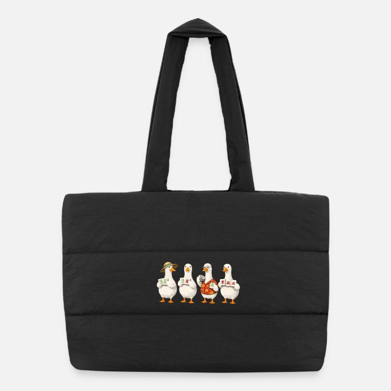 Mahjong goose Puffer-Einkaufstasche