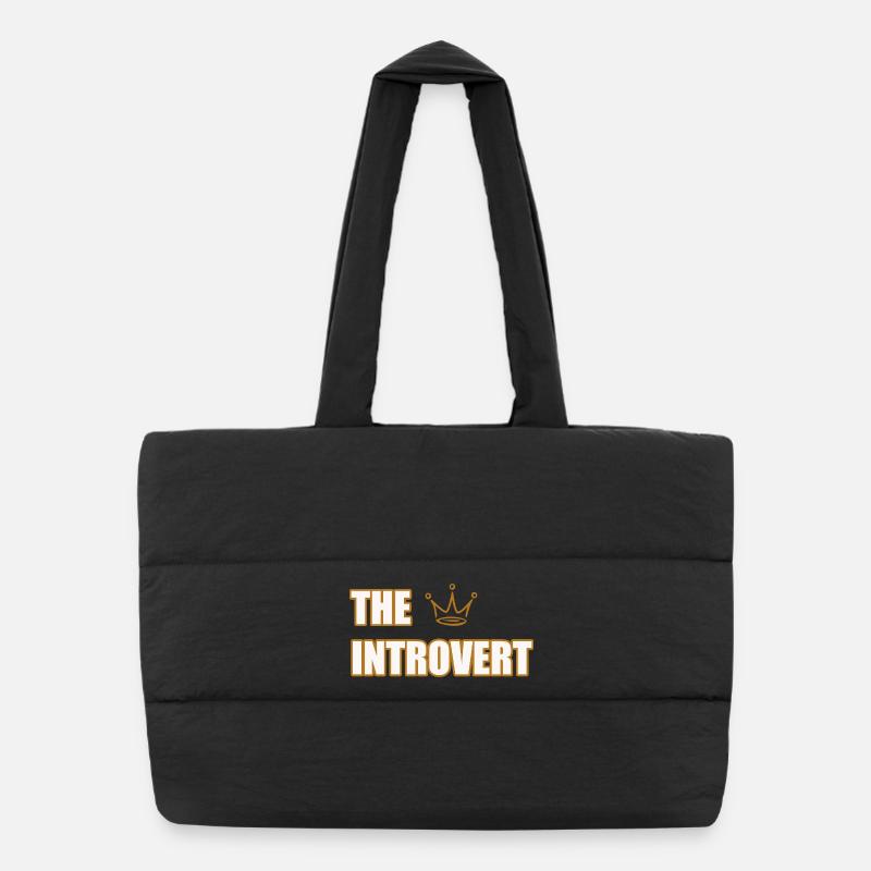 THE INTROVERT – Minimalist & Calm Statement Design Puffer-Einkaufstasche