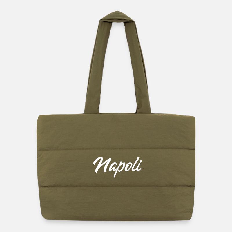 Napoli Script Schriftzug Puffer-Einkaufstasche