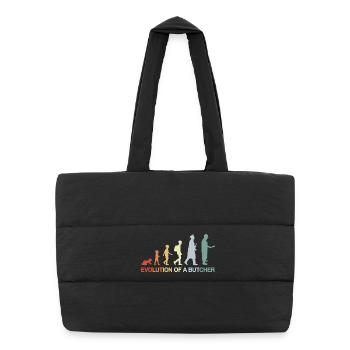 Vintage Butcher Evolution - Puffer Shopping Bag - black - Front
