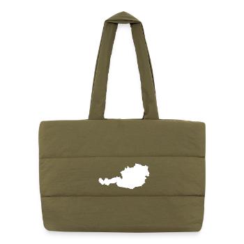 Austria Contour design on textiles - Puffer Shopping Bag - safari green - Front