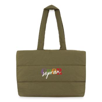 Soprano de chœur - Sac shopping matelassé - safari green - Devant
