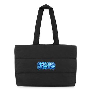 Graffiti Thomas Name Gift Ideal Printable - Puffer Shopping Bag - black - Front