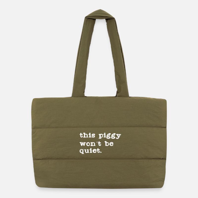 This piggy gets loud Puffer Shopping Bag
