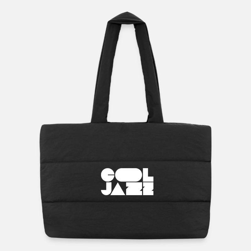 Kühnes, cooles Jazz-Logo-Design Puffer-Einkaufstasche