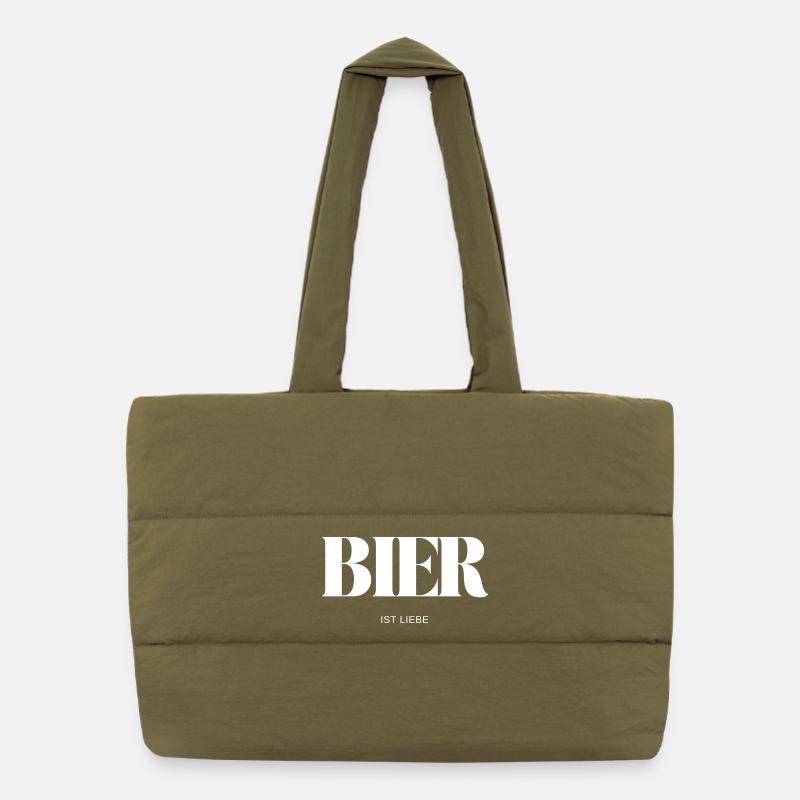 Bier ist Liebe Puffer-Einkaufstasche