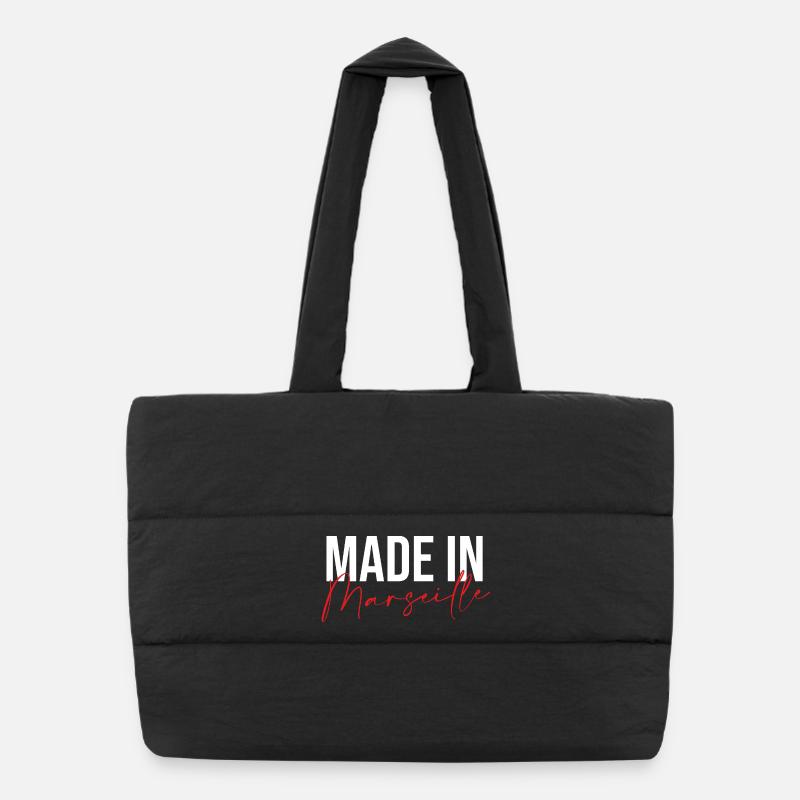 Made in Marseille - Puffer Shopping Bag - black