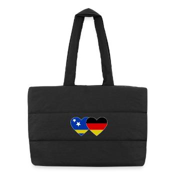 Curacao Germany Flag - Puffer Shopping Bag - black - Front
