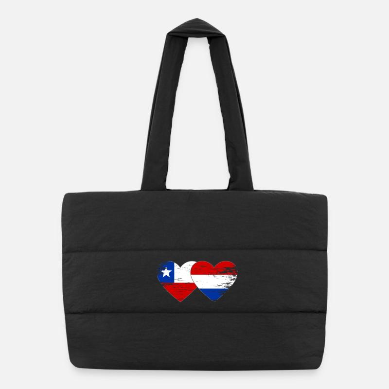 Chile_Holland_Flagge_Herz_used Sac shopping matelassé
