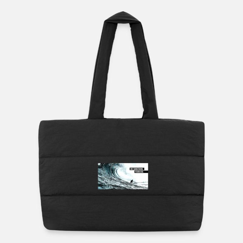 Faites quelque chose d’intrépide - Sac shopping matelassé - noir