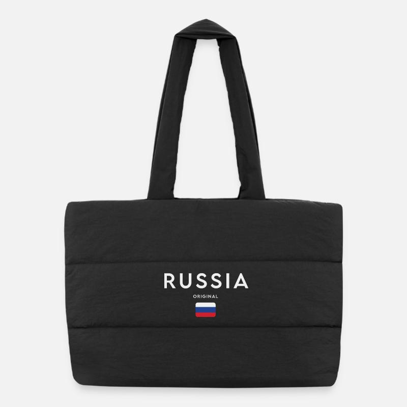 Drapeau de la Russie, fierté russe Sac shopping matelassé