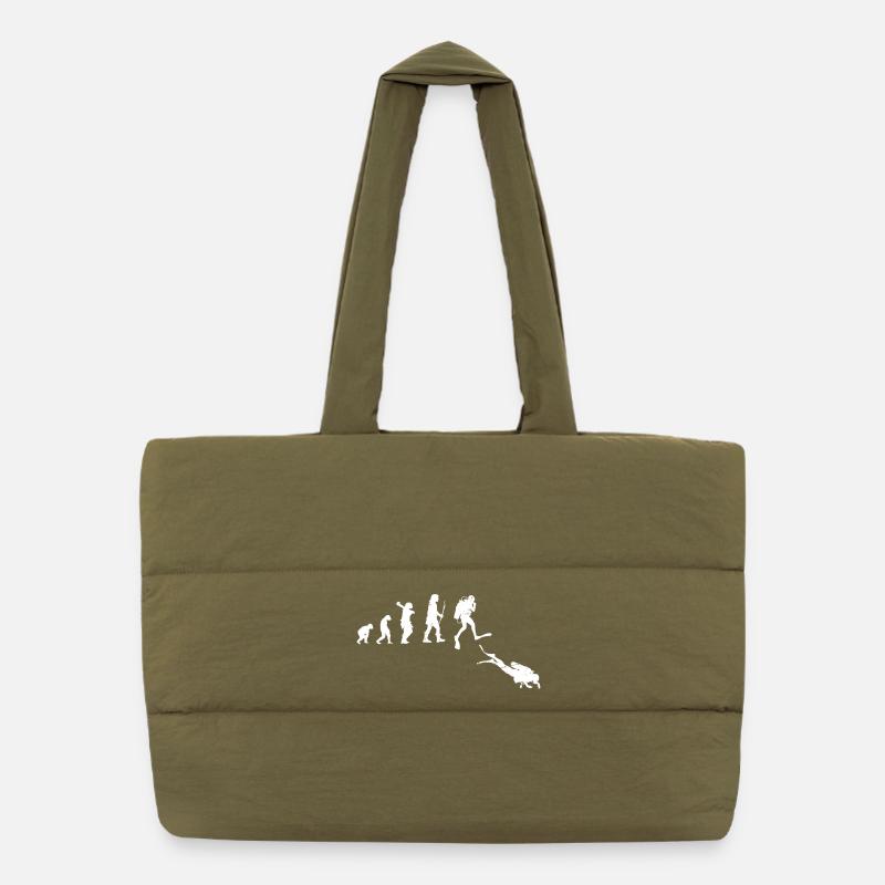 Illustration de l’évolution du progrès humain Sac shopping matelassé