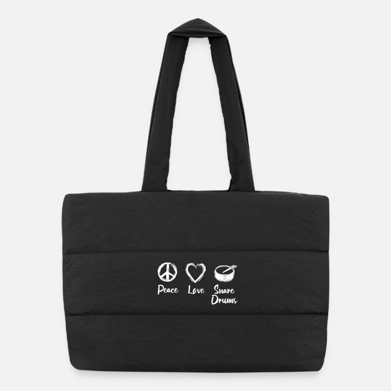 Peace Love Caisse claire Sac shopping matelassé