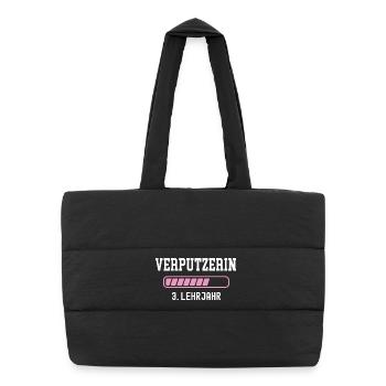 Plasterer apprenticeship 3 year plasterer apprenticeship - Puffer Shopping Bag - black - Front