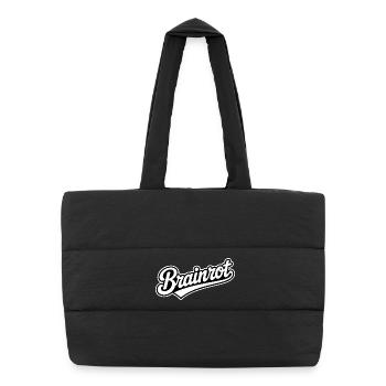 Brainrot - Mèmes Drôles de la Gen Alpha - Sac shopping matelassé - noir - Devant