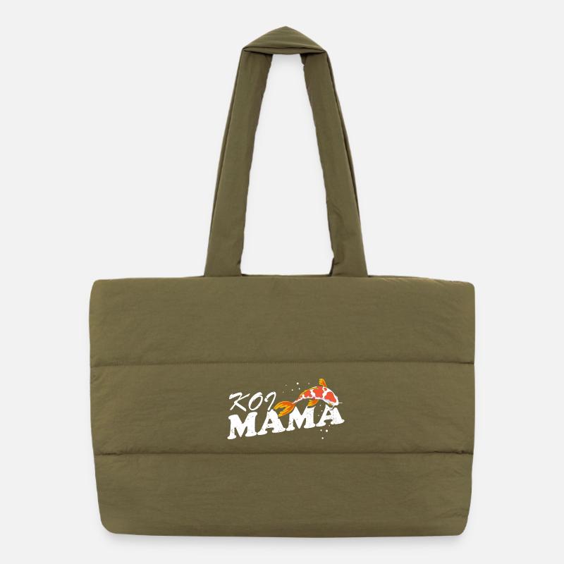 Koi Mama Proud Funny Fish Mom Pond Life Puffer Shopping Bag