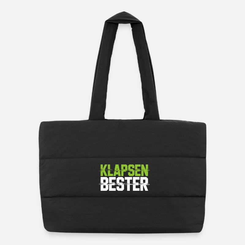 Slap Best Crazy Madhouse Office Saying Puffer Shopping Bag