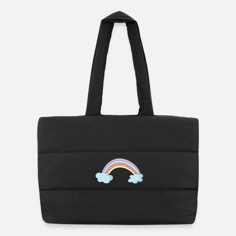 Arc-en-ciel Sac shopping matelassé