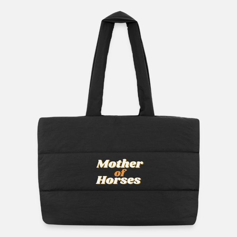 ! Mère des chevaux - Mutter von Pferden Sac shopping matelassé