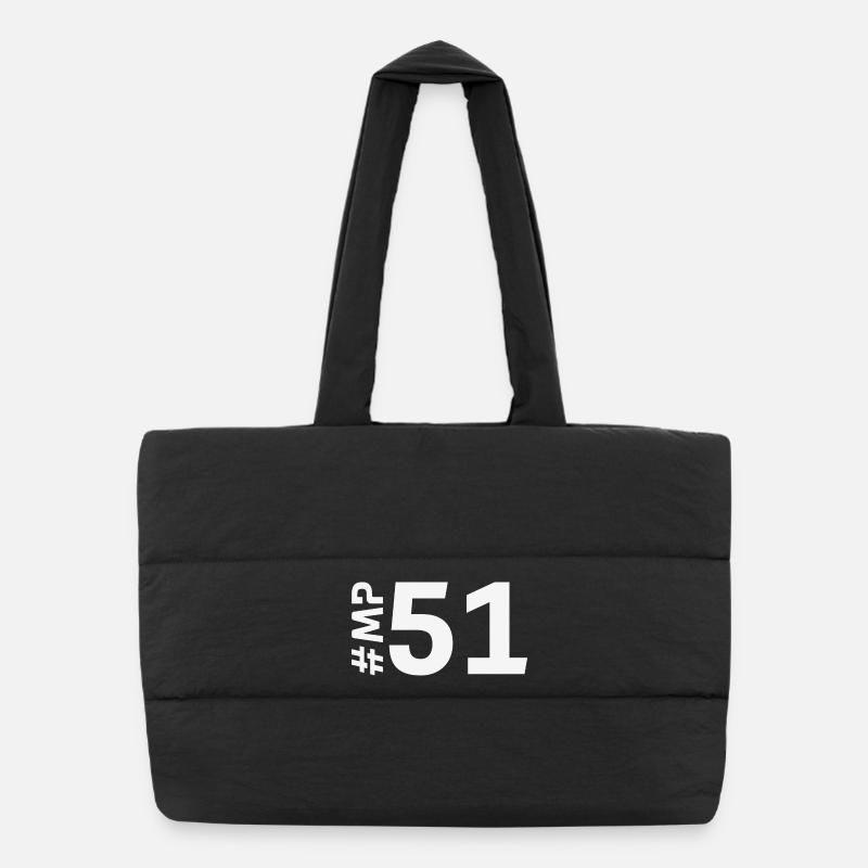 MP51 - Sac shopping matelassé - noir