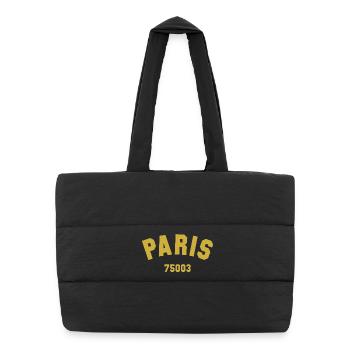 3e arrondissement de PARIS - Sac shopping matelassé - noir - Devant