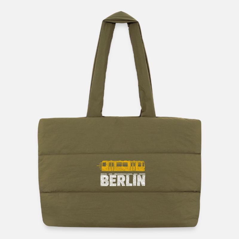 Graphique du tramway de Berlin Sac shopping matelassé