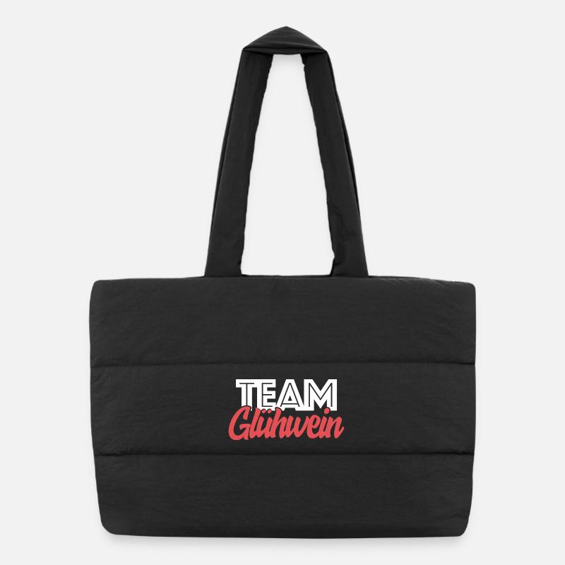 Équipe Vin chaud Marché de Noël Dicton de Noël Sac shopping matelassé