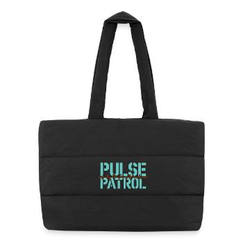 Cardiac Tech Pulse Patrol Pacemaker Technician - Puffer-Einkaufstasche - Schwarz - Vorne