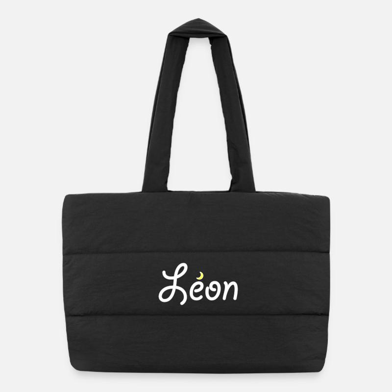 Léon - Sac shopping matelassé - noir