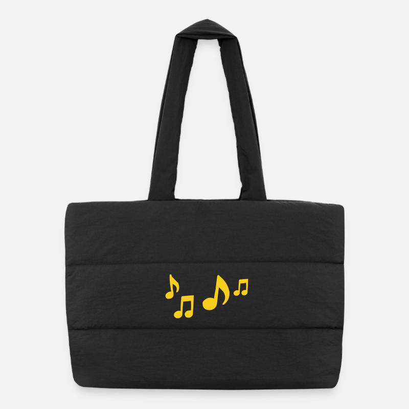 Contraste des notes jaunes Sac shopping matelassé