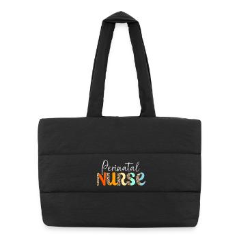 Midwife Obgyn Obstetrics - Puffer Shopping Bag - black - Front