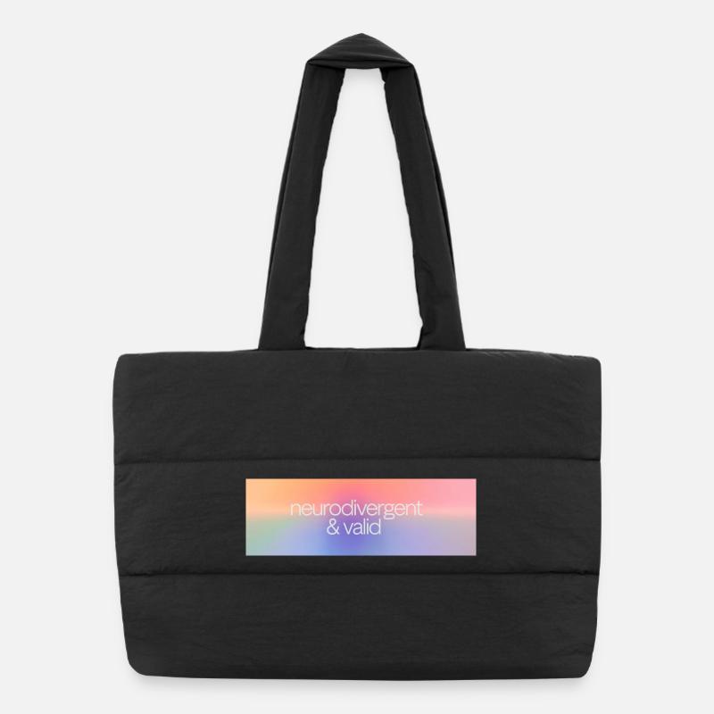 Neurodivergent & valide Sac shopping matelassé