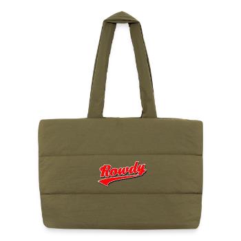rowdy rüpel bandit gang dieb chaot bengel sohn - Puffer-Einkaufstasche - safari Green - Vorne