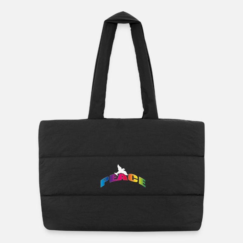 Paix avec Dove Rainbow Colors Sac shopping matelassé